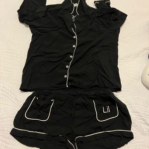 Black and White Pajama Set